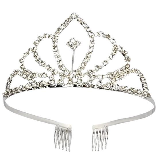 Imagem de Coroa Tiara Strass Noiva Debutante Casamento Miss c/ Pente