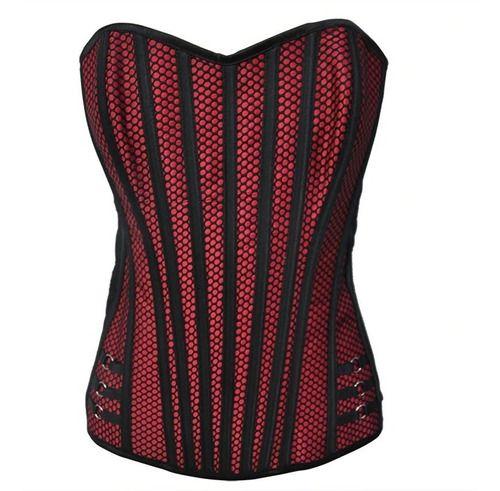 Imagem de Corpete Corset Corselet Cinta Gótico Renda Vermelho M603