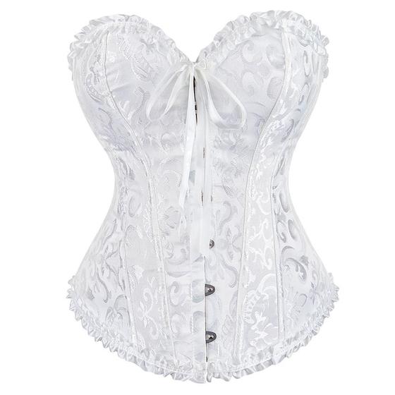 Imagem de Corpete Corset Espartilho Cinta Modela Cintura Floral