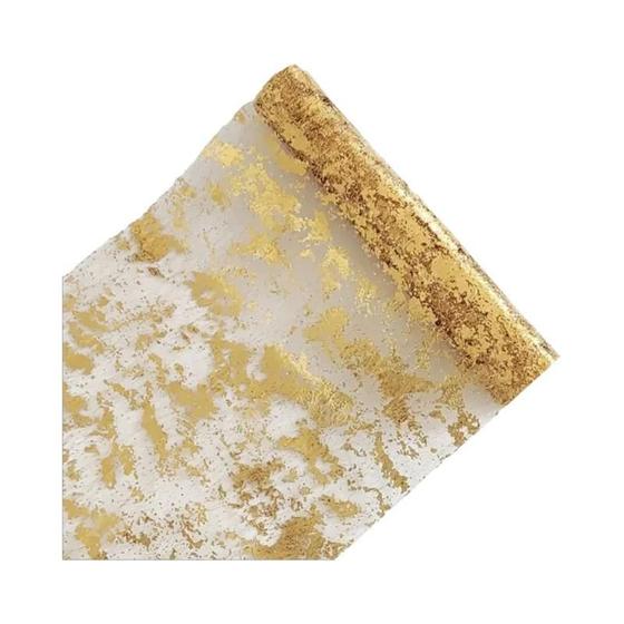Imagem de Corredores de Mesa com Glitter Dourado e Prateado - Para Casamento