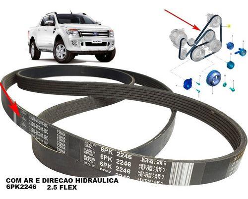 Imagem de Correia do motor ranger 2.5 flex 2016 2017 2018 2019 2020 com ar e direcao hidraulica