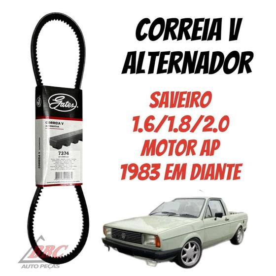 Imagem de Correia V Alternador Saveiro 1.6/1.8/2.0 - Motor Ap - 1983 em diante / 7374 - 10x0950 Gates