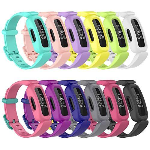 Imagem de Correias de Silicone Substituição Fitbit Ace 3 para Crianças - Conjunto de 12 Cores Vividas