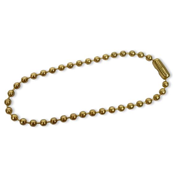 Imagem de Corrente Bolinha De Ferro Dourada Com Canoa 7cm Com 50 Peças