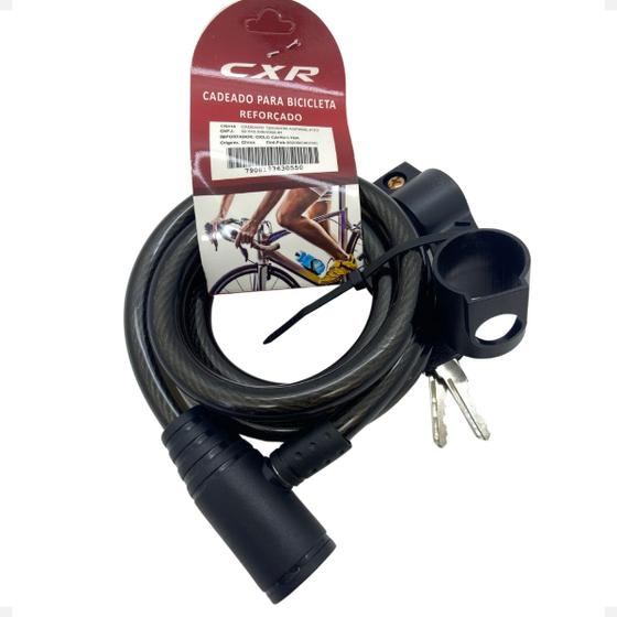 Imagem de Corrente Cadeado Para Moto Bicicleta Bike Segurança Estepe Trava Anti Furto Cabo De Aço