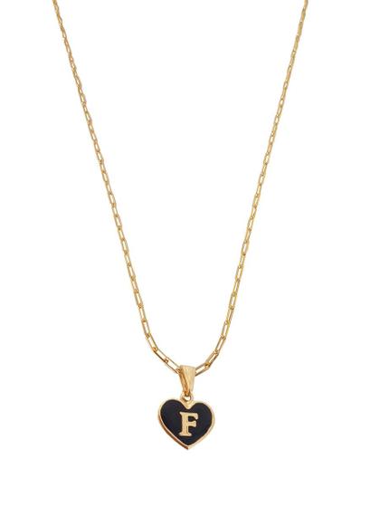 Imagem de  Corrente Colar Cordão Feminino Pingente Coração Paz e Amor Letra Inicial F Personalizado Banhado Em Ouro 18k.