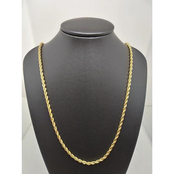 Imagem de Corrente colar de ouro 18k  torção com 45cm