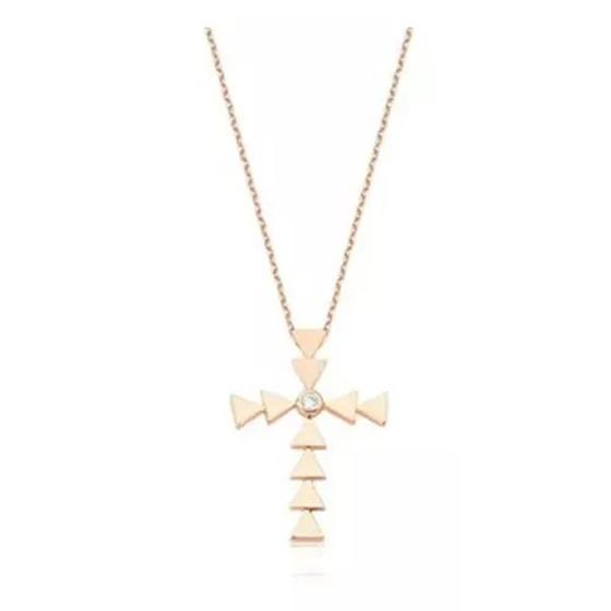 Imagem de Corrente Com Pingente De Crucifixo Ouro Rose