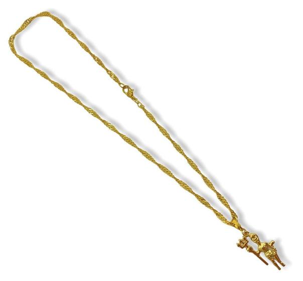 Imagem de Corrente Com Pingente Exu 3 Cm Dourado