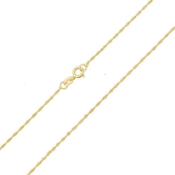 Corrente Cordão Colar De Ouro 18k Feminina Singapura 50cm Menor preço em Corrente Cordão Colar De Ouro 18k Feminina Singapura 50cm