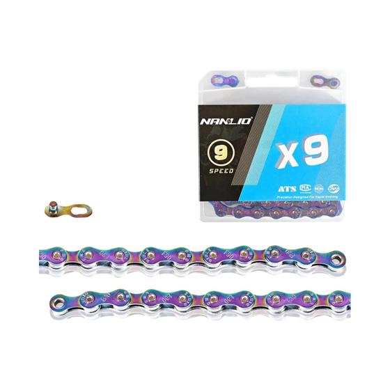 Catena Ricambio Bici Senza Marca Catena Per Bicicletta MTB/Mountain Bike - 116 Maglie, Compatibile Con 6/7/8/9 Velocit&agrave; Catena Mtb