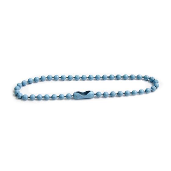 Imagem de Corrente De Bolinha 12cm Azul Bebê Com Canoa 100 Unidades