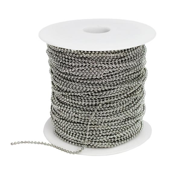 Imagem de Corrente de Bolinha Prata Com 2mm De Espessura - 10 Metros
