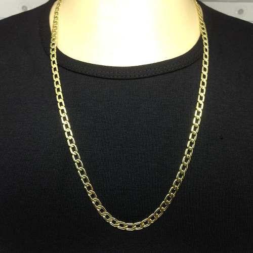 Imagem de Corrente Masculina Grumet 60cm 6mm Folheado Ouro 18k
