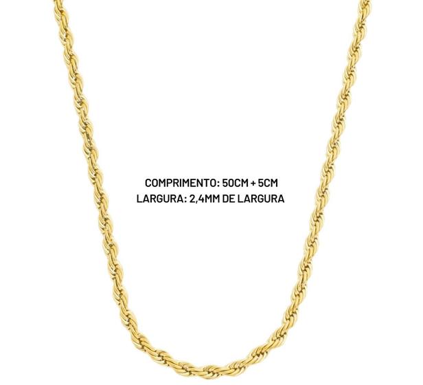 Corrente Masculino Colar Banhada A Ouro 18k Cordão Barata - jewelery