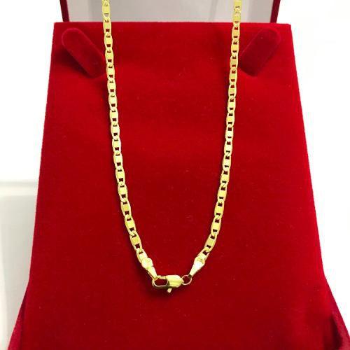 Corrente Masculino Piastrine 3mm Cordão 70cm Banhado Ouro 18 Menor preço em Corrente Masculino Piastrine 3mm Cordão 70cm Banhado Ouro 18