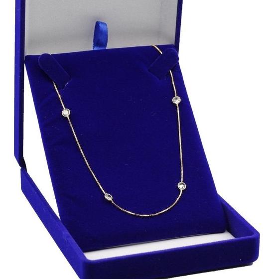 Imagem de Corrente Prata 925 Banhada A Ouro 18k Veneziana Choker 40cm