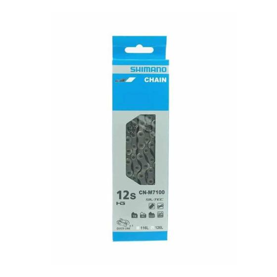 Imagem de Corrente Shimano CN M7100 126L 12V Com Quick Link