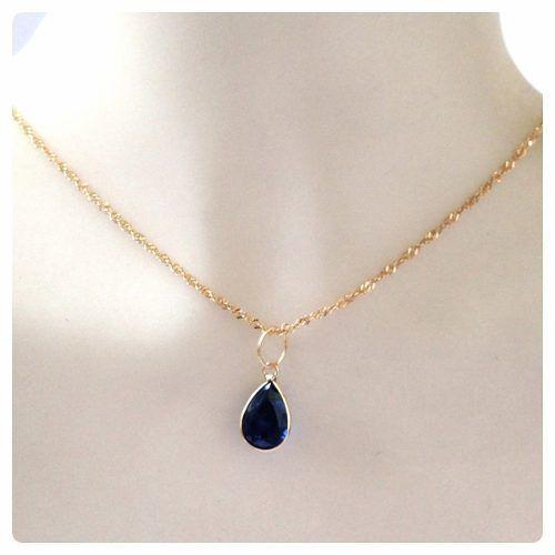 Corrente Singapura 45cm Pingente Gota Azul Safira Ouro 18k Menor preço em Corrente Singapura 45cm Pingente Gota Azul Safira Ouro 18k