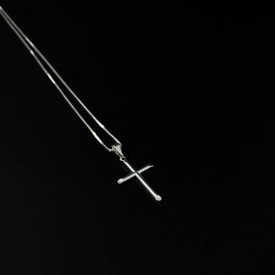 Imagem de Corrente Veneziana De Prata 925 Masculina Elegante + Pingente Cruz Crucifixo