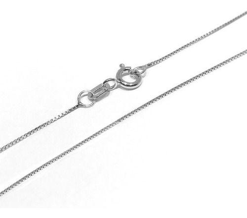 Imagem de Corrente Veneziana Em Ouro Branco 18k 40cm 0,50mm Colar Cordão Gargantilha Feminina