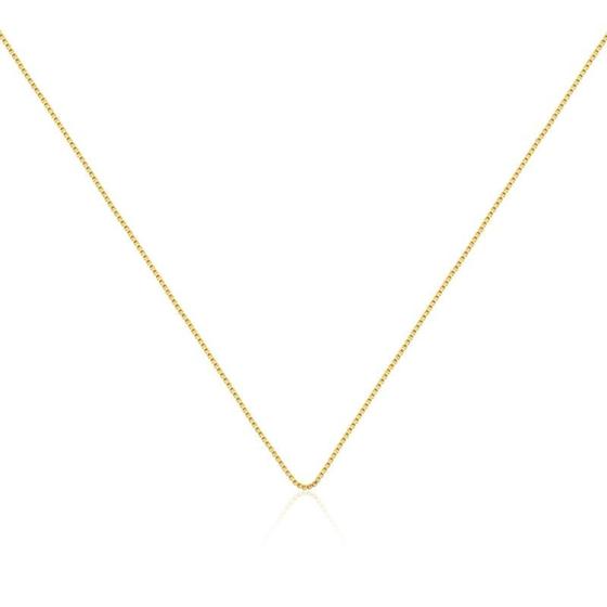 Imagem de Corrente veneziana feminina banhada em ouro 18k - 80cm com extensor - cordão