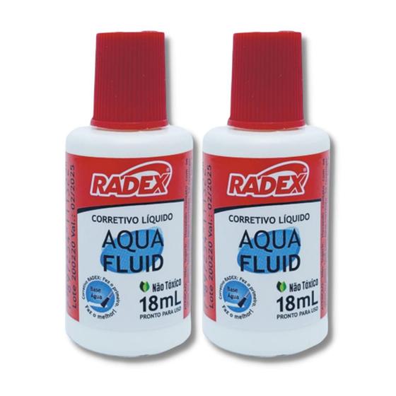 Imagem de Corretivo Líquido Radex à base de água atóxico com 18ml 2 unidades