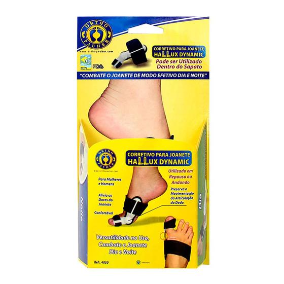Imagem de Corretivo para Joanete Ortho Pauher Hallux Dynamic Preto Tamanho Único com 1 Unidade Ref: 4050