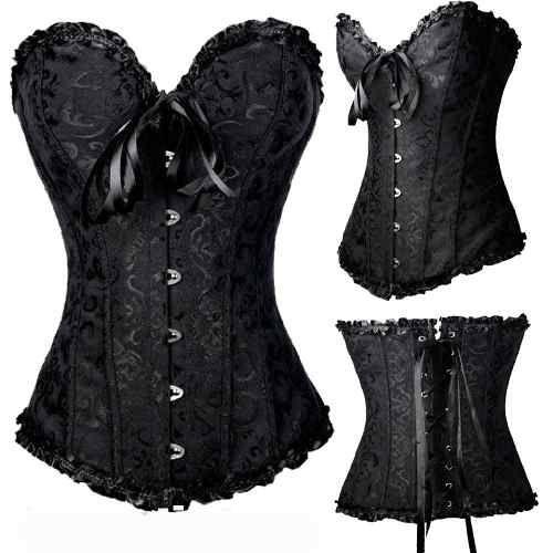 Imagem de Corset Corpete Corselet Espatilho Redutor Modelador Cintura Floral Cores