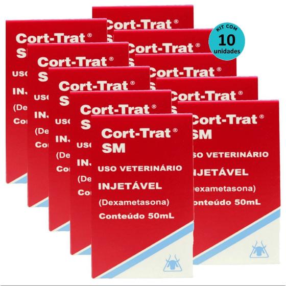 Imagem de Cort-Trat Injetável SM 50ml SM - Kit C/ 10