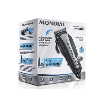 Imagem de Cortador Cabelo Mondial CR03 - 1930-02 PRETO/INOX 220 VOLTS