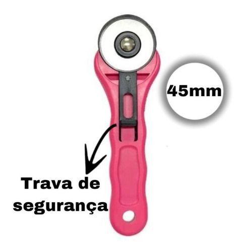 Imagem de Cortador Circular Manual Disco 45mm Tecidos E Papel Cor Pink