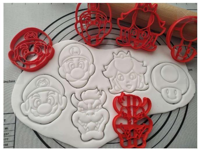 Imagem de Cortador Cupcake Biscoito Mario - Kit Com 5 Unidades