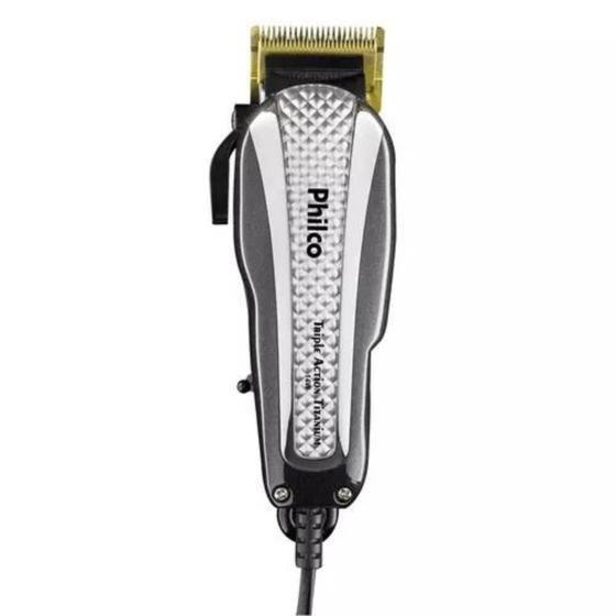 Cortador De Cabelo Philco Triple Action Titanium PCR06P Menor preço em Cortador De Cabelo Philco Triple Action Titanium PCR06P
