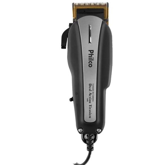 Cortador de Cabelos Philco Dual Action Titanium, 9 Acessórios, 14W, 127V Menor preço em Cortador de Cabelos Philco Dual Action Titanium, 9 Acessórios, 14W, 127V