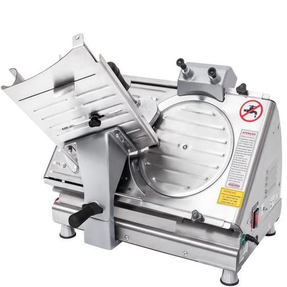 Cortador de Frios Bermar Lamina 33 cm em Inox com Proteção Fixa Bivolt Menor preço em Cortador de Frios Bermar Lamina 33 cm em Inox com Proteção Fixa Bivolt