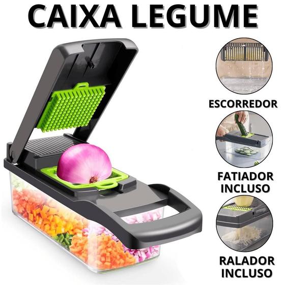 Imagem de Cortador De Legumes Mandoline Profissional Inox Fatiador Ralador Multifuncional Manual Verduras