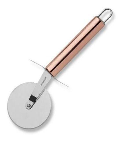 Imagem de Cortador De Pizza Cabo Rose Gold Hauskraft - Inox 20,5 Cm