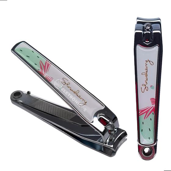 Imagem de Cortador de Unha Grande Inox Alicate Profissional com Lixa Estampada e Ponta Curva LKS9140