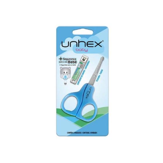 Imagem de Cortador de Unha+ Tesoura Azul Baby Unhex