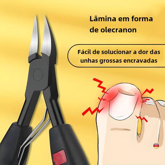 Imagem de Cortador de Unhas Encravadas em Aço Inoxidável - Ferramenta de Pedicure