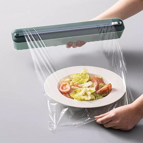 Imagem de Cortador Dispenser de Filme Pvc Magnético Alimentos Cozinha