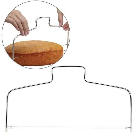 Imagem de Cortador / fatiador de bolo de inox ajustavel 31,5x16,5cm - Emporiente