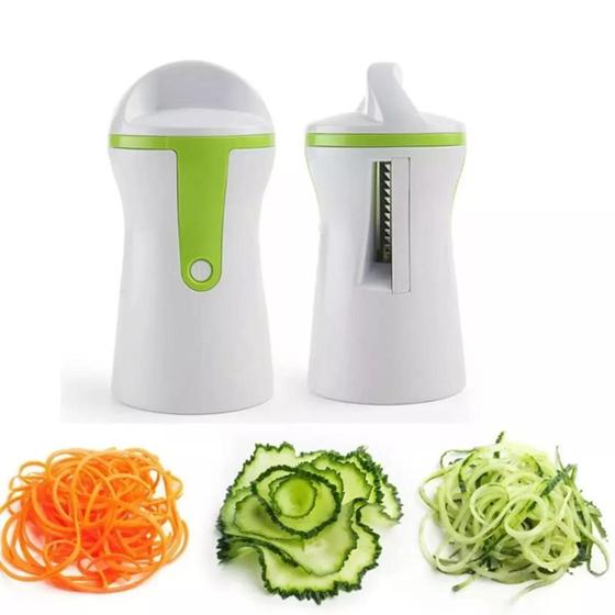 Cortador Fatiador De Legumes e Verduras Espiral Em Plástico Menor preço em Cortador Fatiador De Legumes e Verduras Espiral Em Plástico