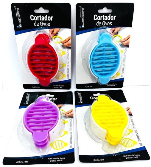 Imagem de Cortador Fatiador De Ovos Cozidos Com 3 Formas De Fatiar Ovos