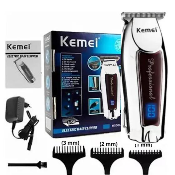 Imagem de Cortador Kemei KM-9164 Com Display Para Finalização de Barba