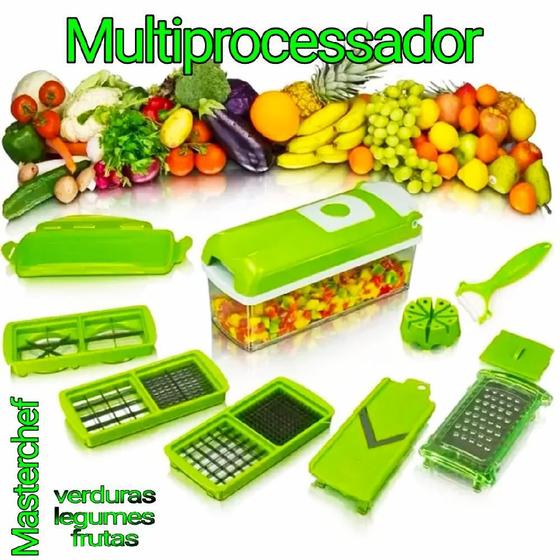 Imagem de Cortador Multi Fatiador Profissional Para Alimentos E Frutas 11 Em 1