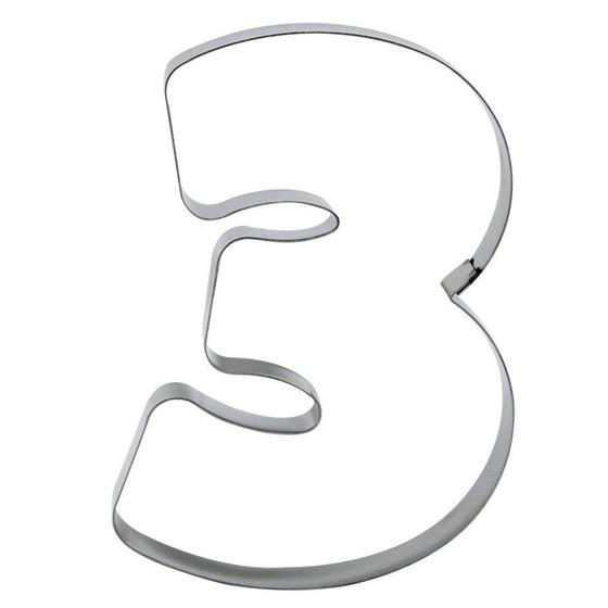 Imagem de Cortador Numeral 3 Ref. 353 RR Cortadores Rizzo Confeitaria