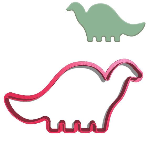 Imagem de Cortador Pasta Americana Biscoito Doce Impresso Dinossauro Baby Apatossauro Brontossauro Cute