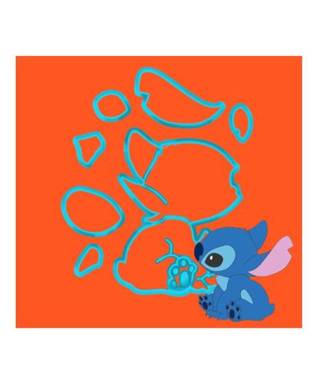 Imagem de Cortador Stitch Sentado 7CM - Do Tema Lilo Stitch Para Confeitaria